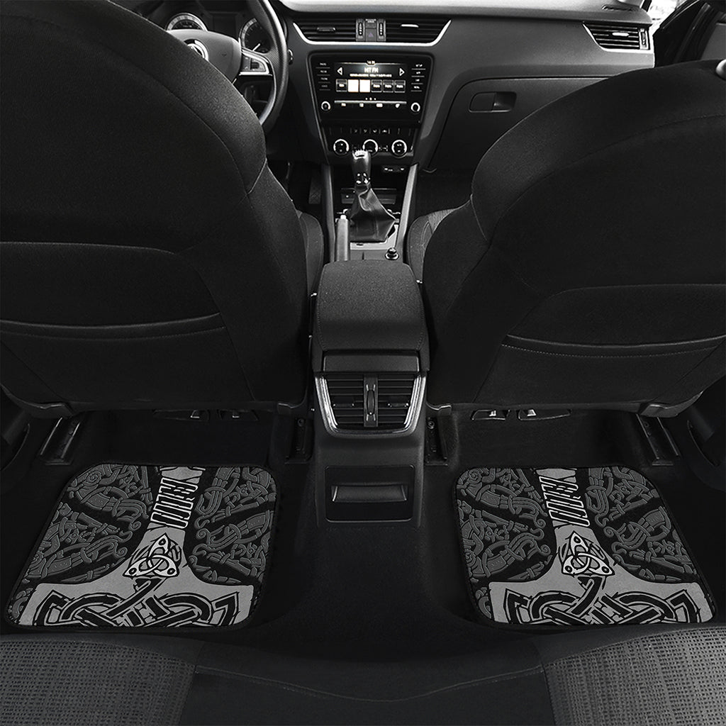 Mjolnir Hammer Of Thor Print Front and Back Car Floor Mats