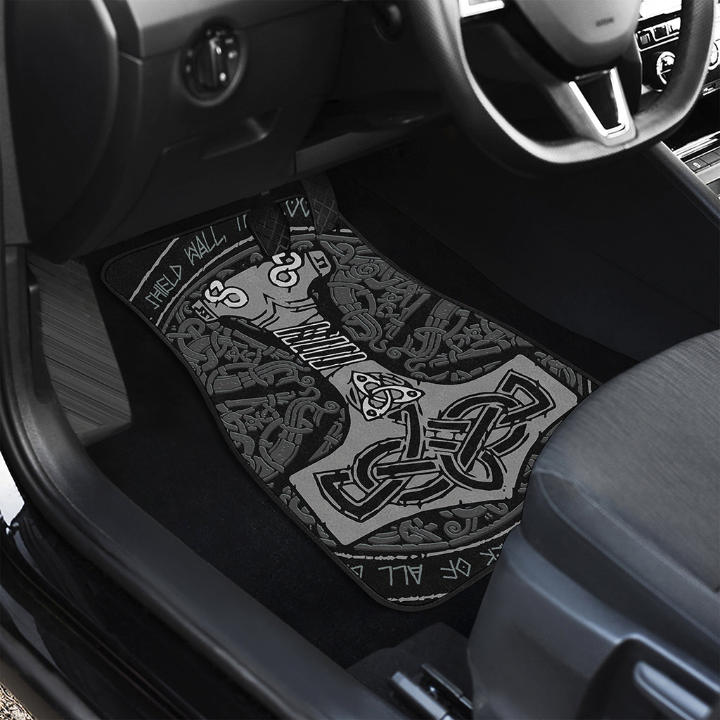 Mjolnir Hammer Of Thor Print Front and Back Car Floor Mats