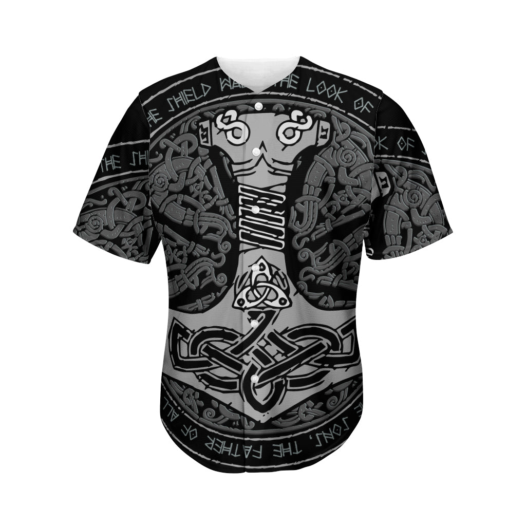 Mjolnir Hammer Of Thor Print Men's Baseball Jersey