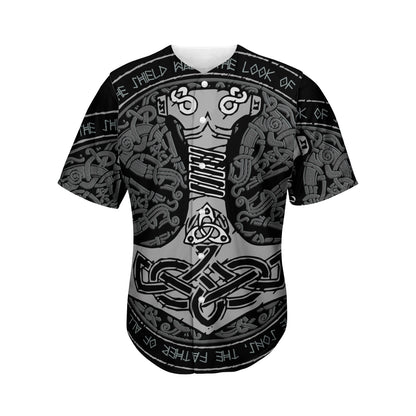 Mjolnir Hammer Of Thor Print Men's Baseball Jersey