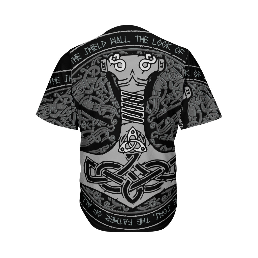 Mjolnir Hammer Of Thor Print Men's Baseball Jersey