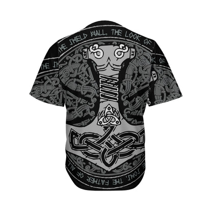 Mjolnir Hammer Of Thor Print Men's Baseball Jersey