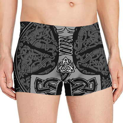 Mjolnir Hammer Of Thor Print Men's Boxer Briefs