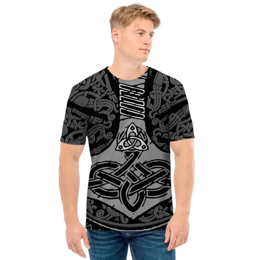 Mjolnir Hammer Of Thor Print Men's T-Shirt