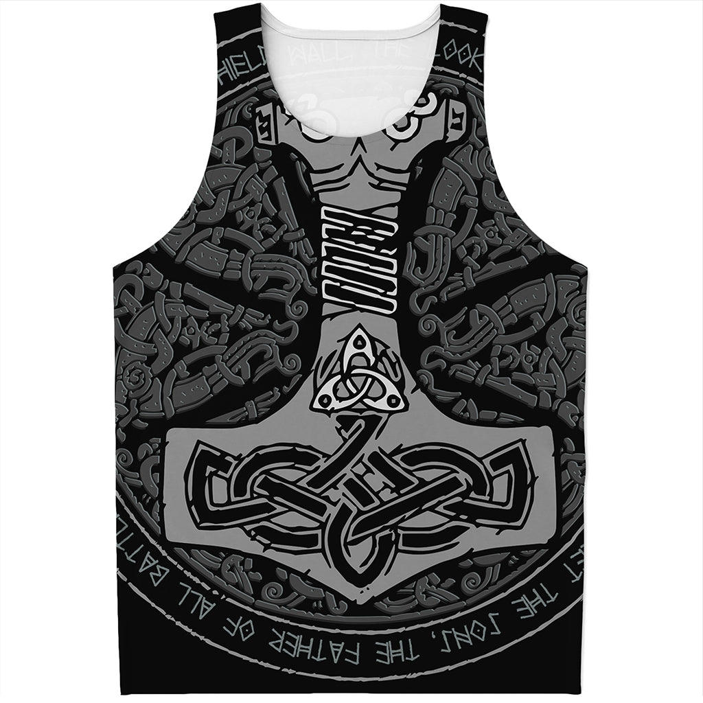 Mjolnir Hammer Of Thor Print Men's Tank Top