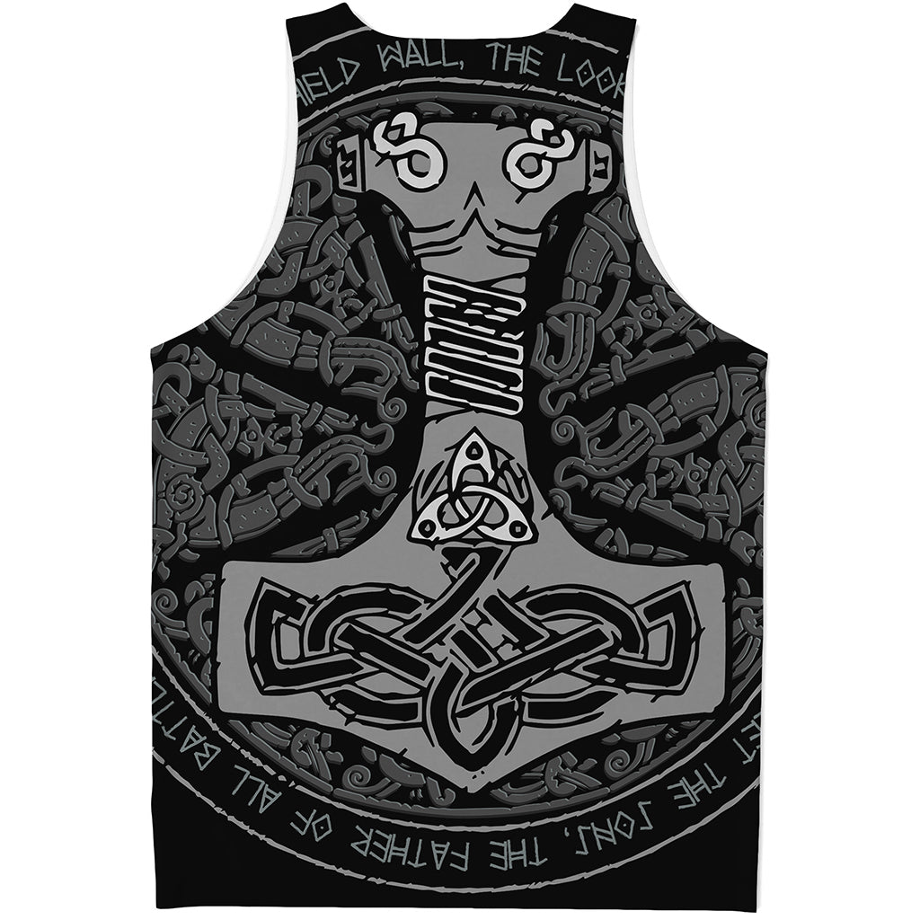 Mjolnir Hammer Of Thor Print Men's Tank Top