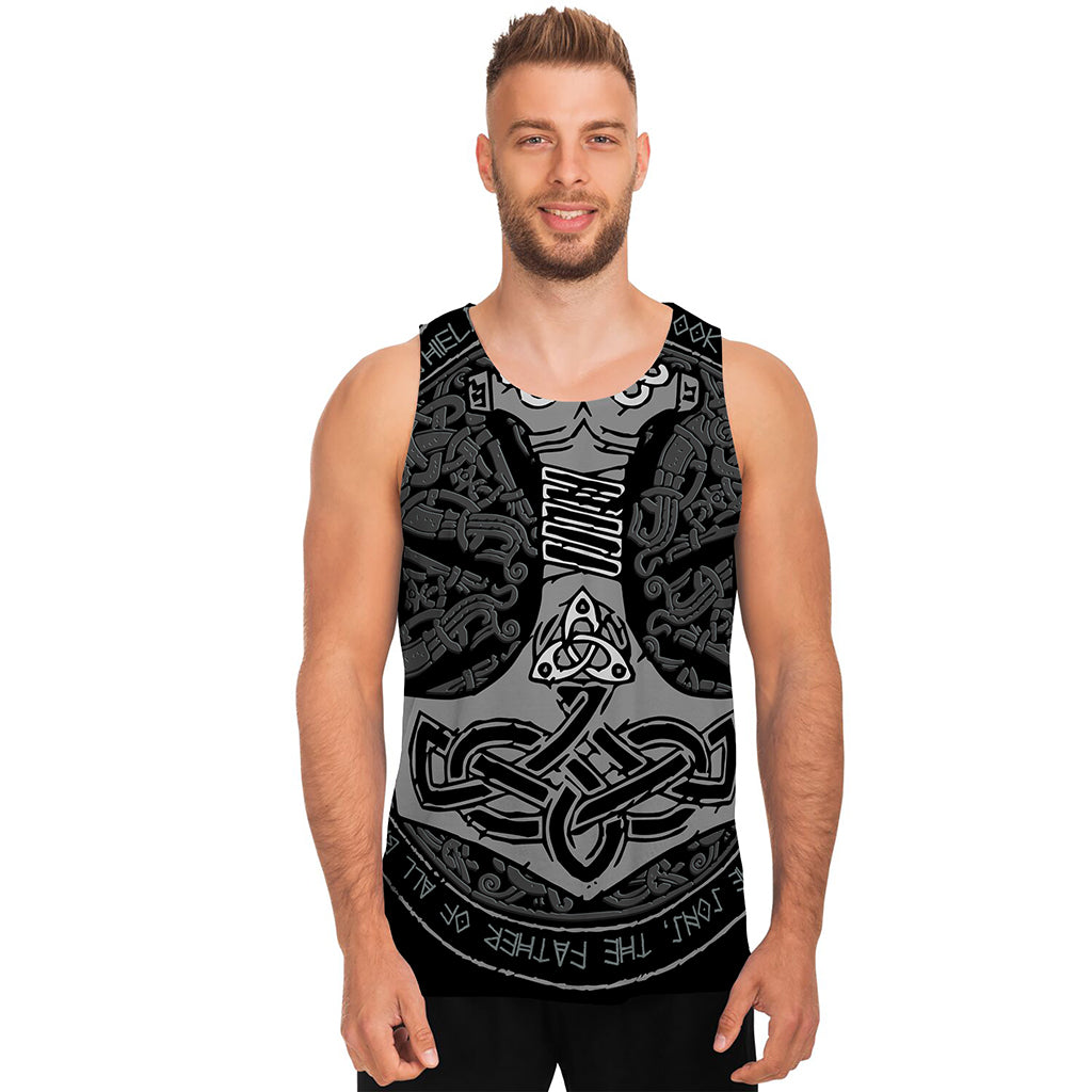 Mjolnir Hammer Of Thor Print Men's Tank Top