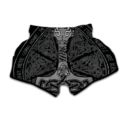 Mjolnir Hammer Of Thor Print Muay Thai Boxing Shorts