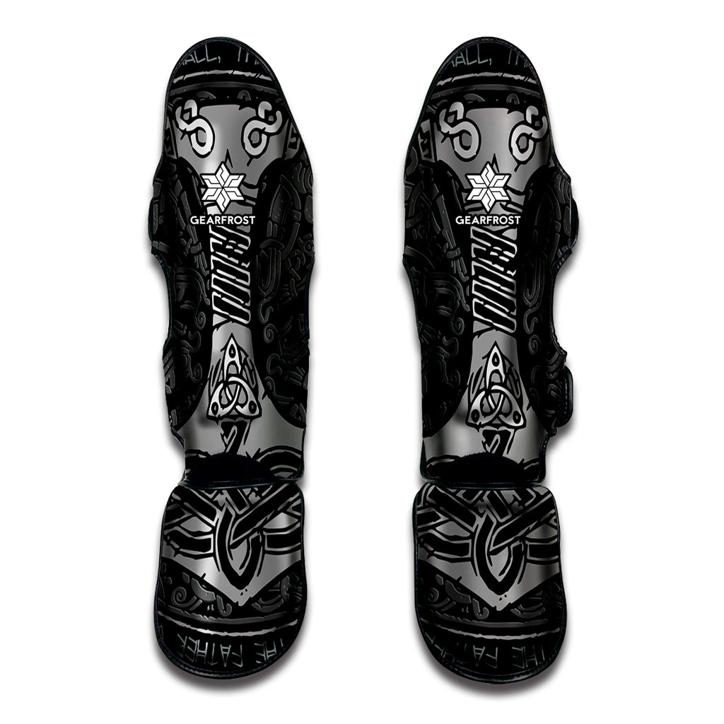 Mjolnir Hammer Of Thor Print Muay Thai Shin Guard