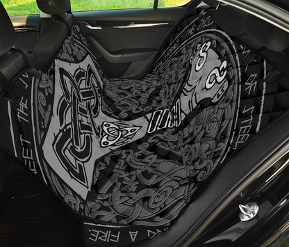 Mjolnir Hammer Of Thor Print Pet Car Back Seat Cover