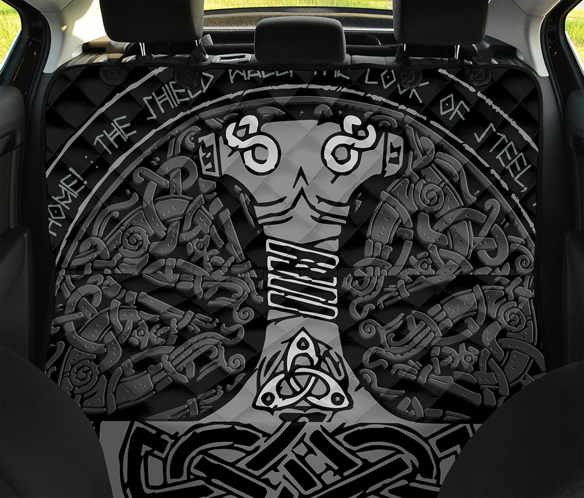 Mjolnir Hammer Of Thor Print Pet Car Back Seat Cover