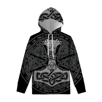Mjolnir Hammer Of Thor Print Pullover Hoodie