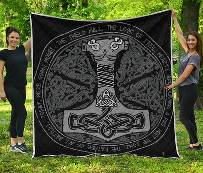 Mjolnir Hammer Of Thor Print Quilt