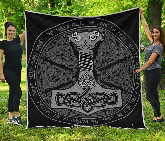 Mjolnir Hammer Of Thor Print Quilt