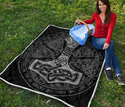 Mjolnir Hammer Of Thor Print Quilt