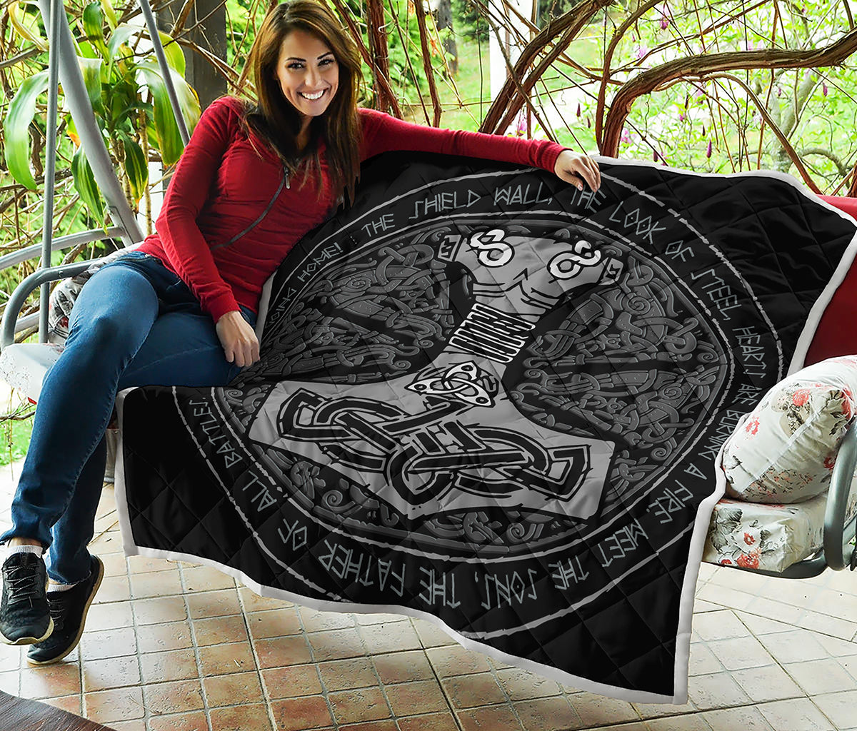 Mjolnir Hammer Of Thor Print Quilt
