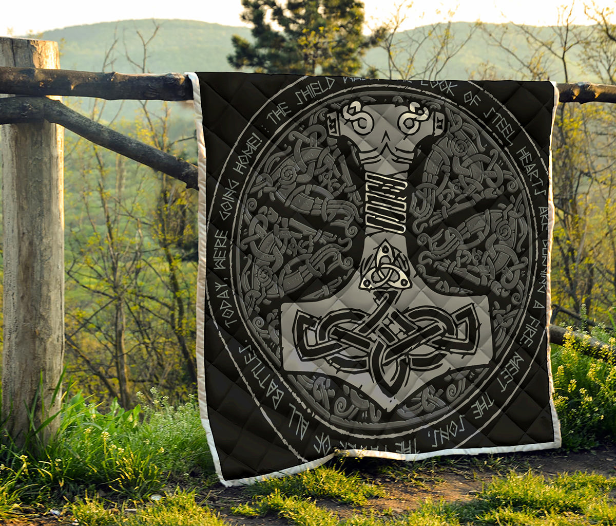 Mjolnir Hammer Of Thor Print Quilt