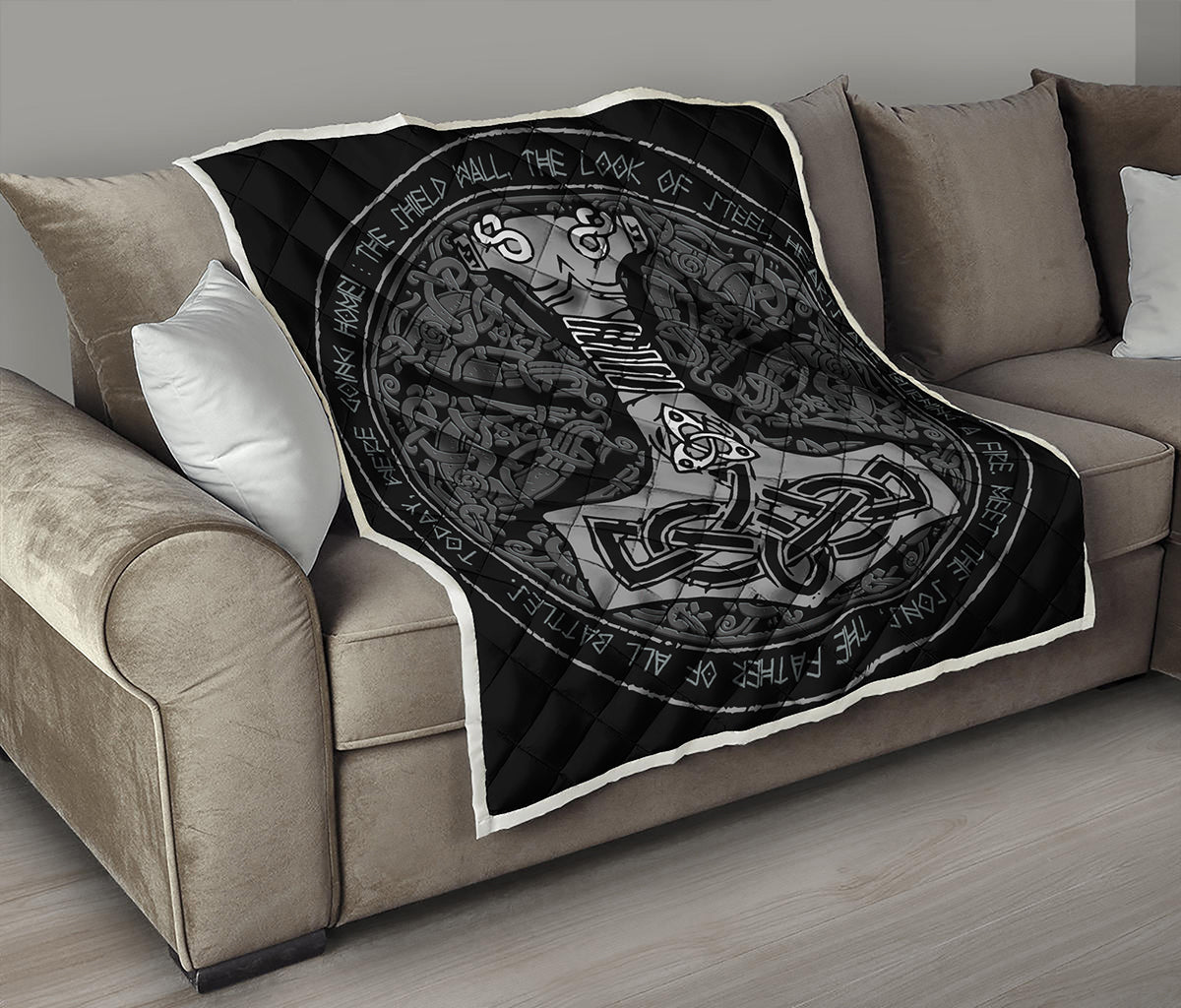 Mjolnir Hammer Of Thor Print Quilt