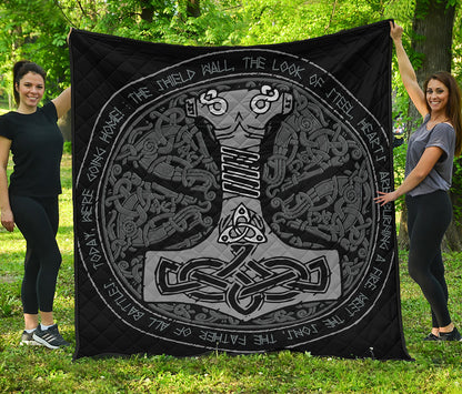 Mjolnir Hammer Of Thor Print Quilt
