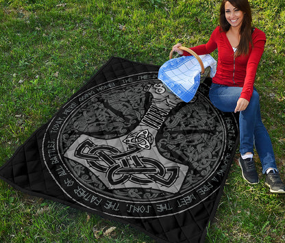Mjolnir Hammer Of Thor Print Quilt