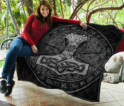 Mjolnir Hammer Of Thor Print Quilt