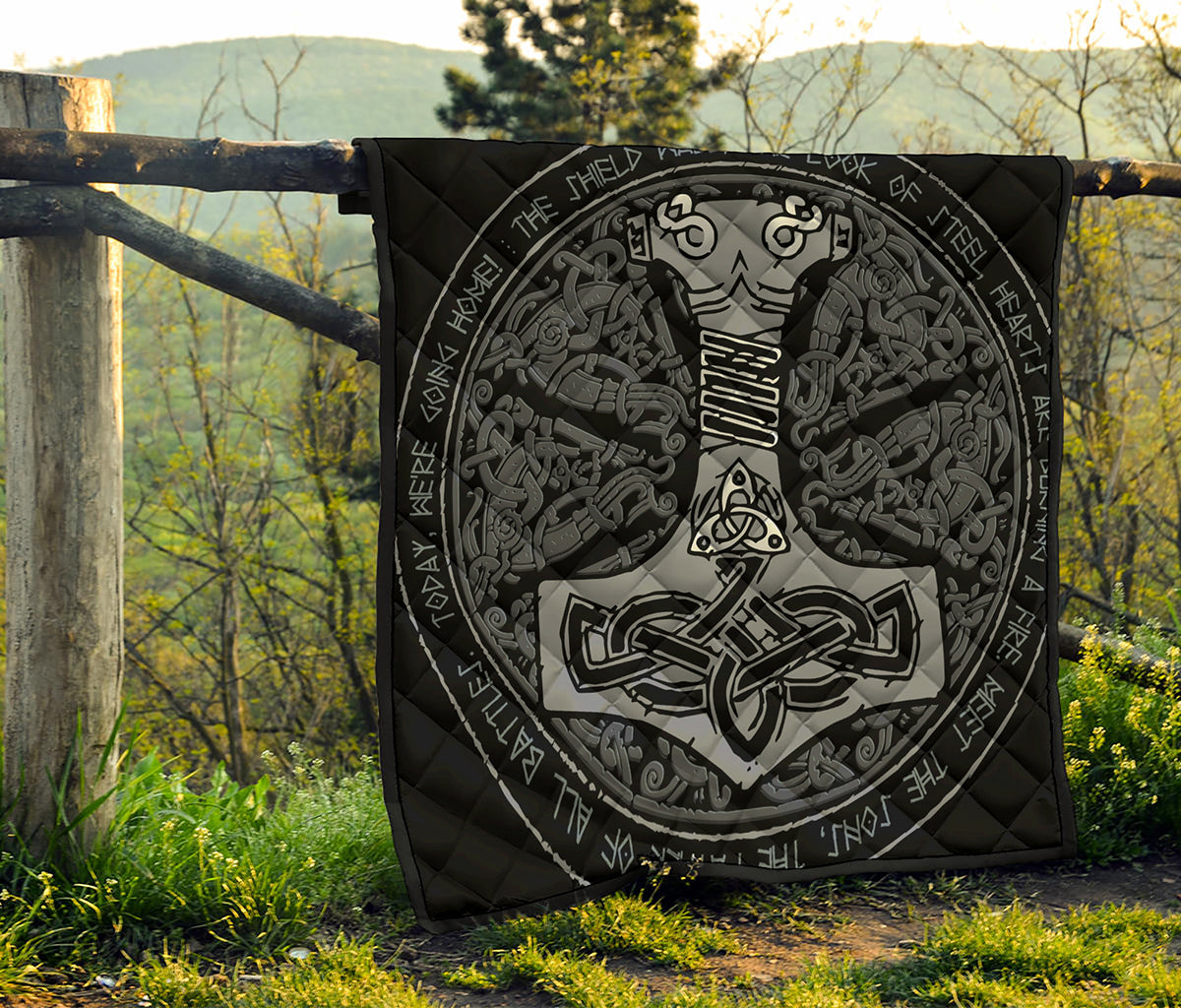 Mjolnir Hammer Of Thor Print Quilt