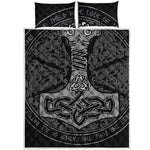 Mjolnir Hammer Of Thor Print Quilt Bed Set