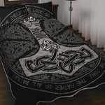 Mjolnir Hammer Of Thor Print Quilt Bed Set