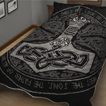 Mjolnir Hammer Of Thor Print Quilt Bed Set