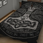 Mjolnir Hammer Of Thor Print Quilt Bed Set