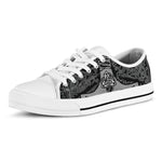 Mjolnir Hammer Of Thor Print White Low Top Shoes