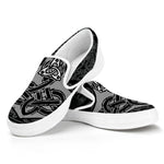 Mjolnir Hammer Of Thor Print White Slip On Shoes