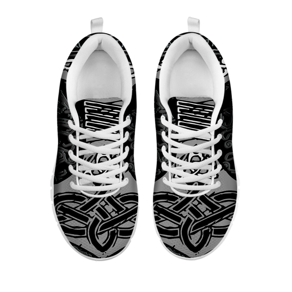 Mjolnir Hammer Of Thor Print White Sneakers