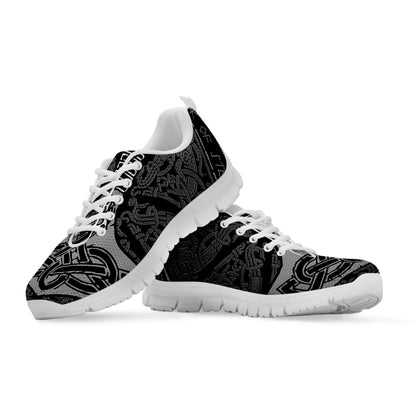 Mjolnir Hammer Of Thor Print White Sneakers