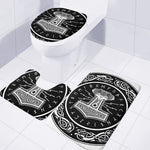 Mjolnir Norse Mythology Print 3 Piece Bath Mat Set