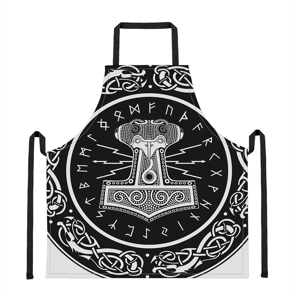 Mjolnir Norse Mythology Print Apron