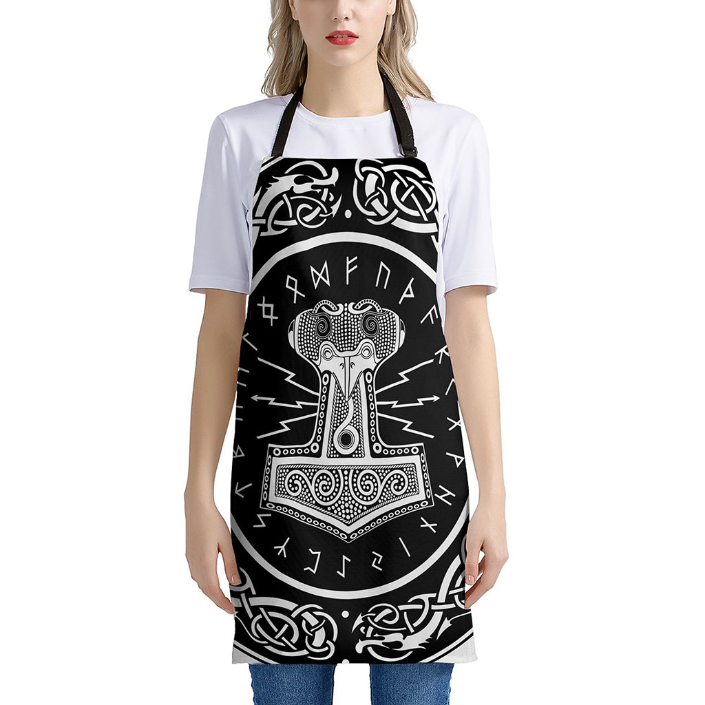 Mjolnir Norse Mythology Print Apron