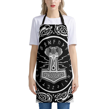 Mjolnir Norse Mythology Print Apron