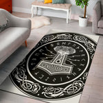 Mjolnir Norse Mythology Print Area Rug