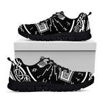 Mjolnir Norse Mythology Print Black Sneakers