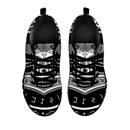 Mjolnir Norse Mythology Print Black Sneakers