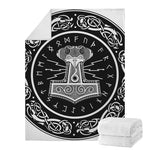 Mjolnir Norse Mythology Print Blanket