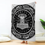 Mjolnir Norse Mythology Print Blanket