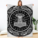 Mjolnir Norse Mythology Print Blanket