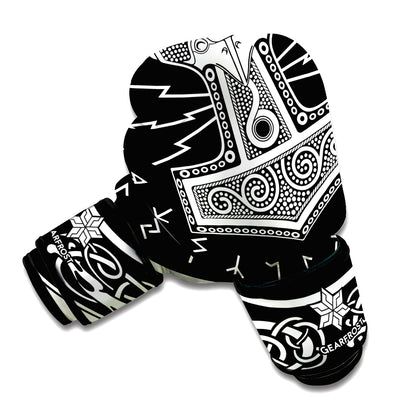 Mjolnir Norse Mythology Print Boxing Gloves