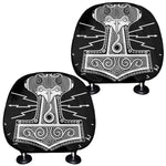 Mjolnir Norse Mythology Print Car Headrest Covers