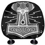Mjolnir Norse Mythology Print Car Headrest Covers