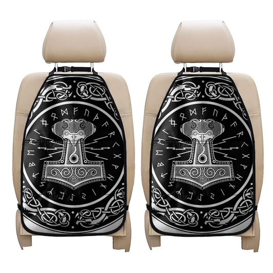 Mjolnir Norse Mythology Print Car Seat Organizers