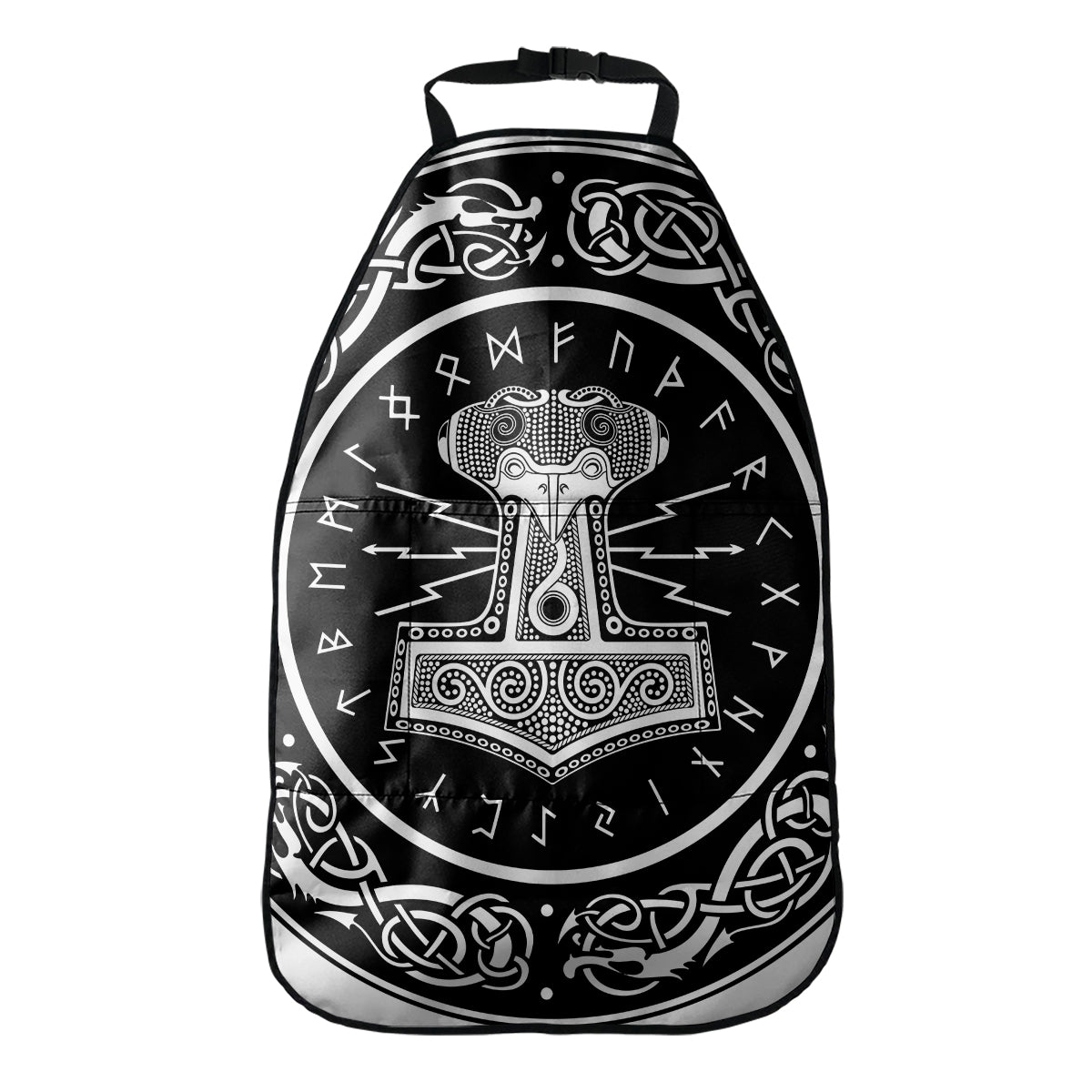 Mjolnir Norse Mythology Print Car Seat Organizers