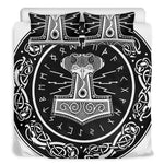 Mjolnir Norse Mythology Print Duvet Cover Bedding Set